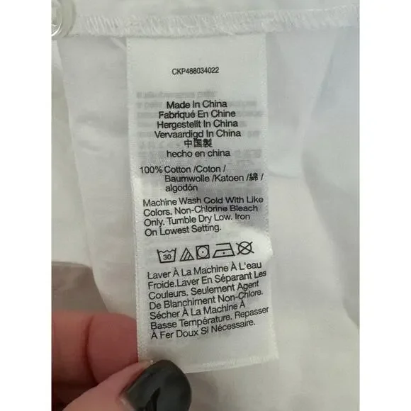 NWT Madewell Button-Front Mini Poplin Shirtdress in White Size S - Picture 8 of 15